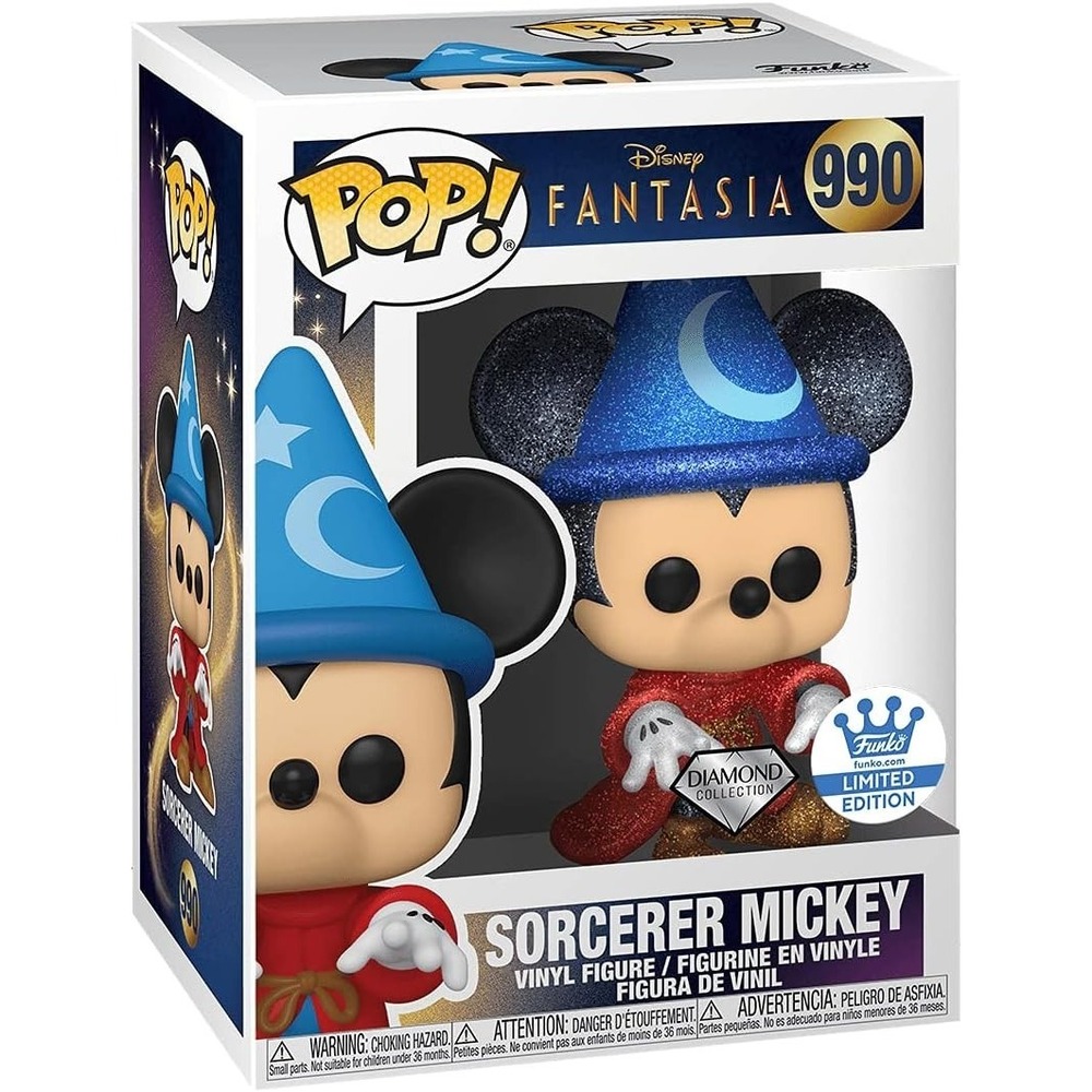 Funko Pop Disney Fantasia Sorcerer Mickey 990 Diamond Glitter Limited Edition